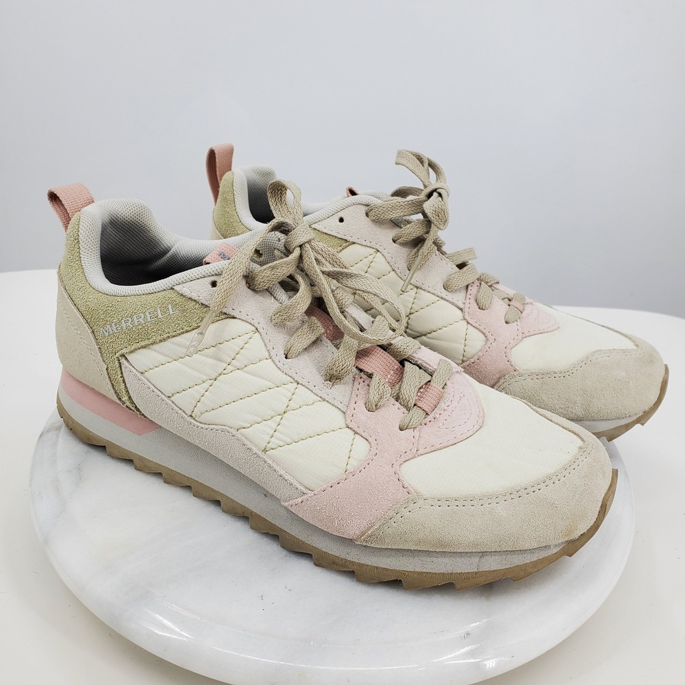 Merrell Alpine Sneaker Recraft Oyster Rose Suede J004148 Womens 8 Outdoors Hike